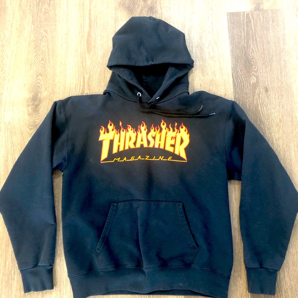 Thrasher classic flame logo hoodie